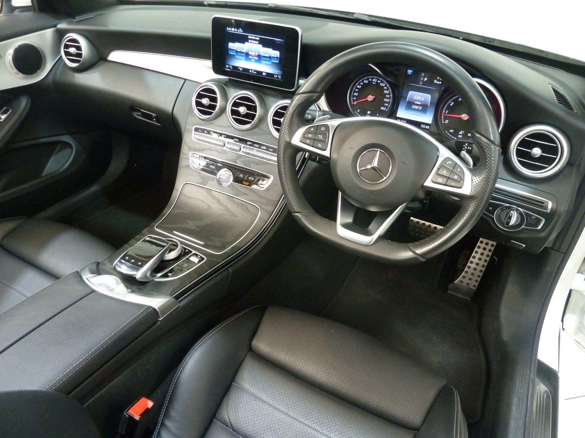 Mercedes-Benz C Class 2.0 C200 AMG Line Cabriolet +   <br/><br/>SAT NAV + RED SOFT TOP
