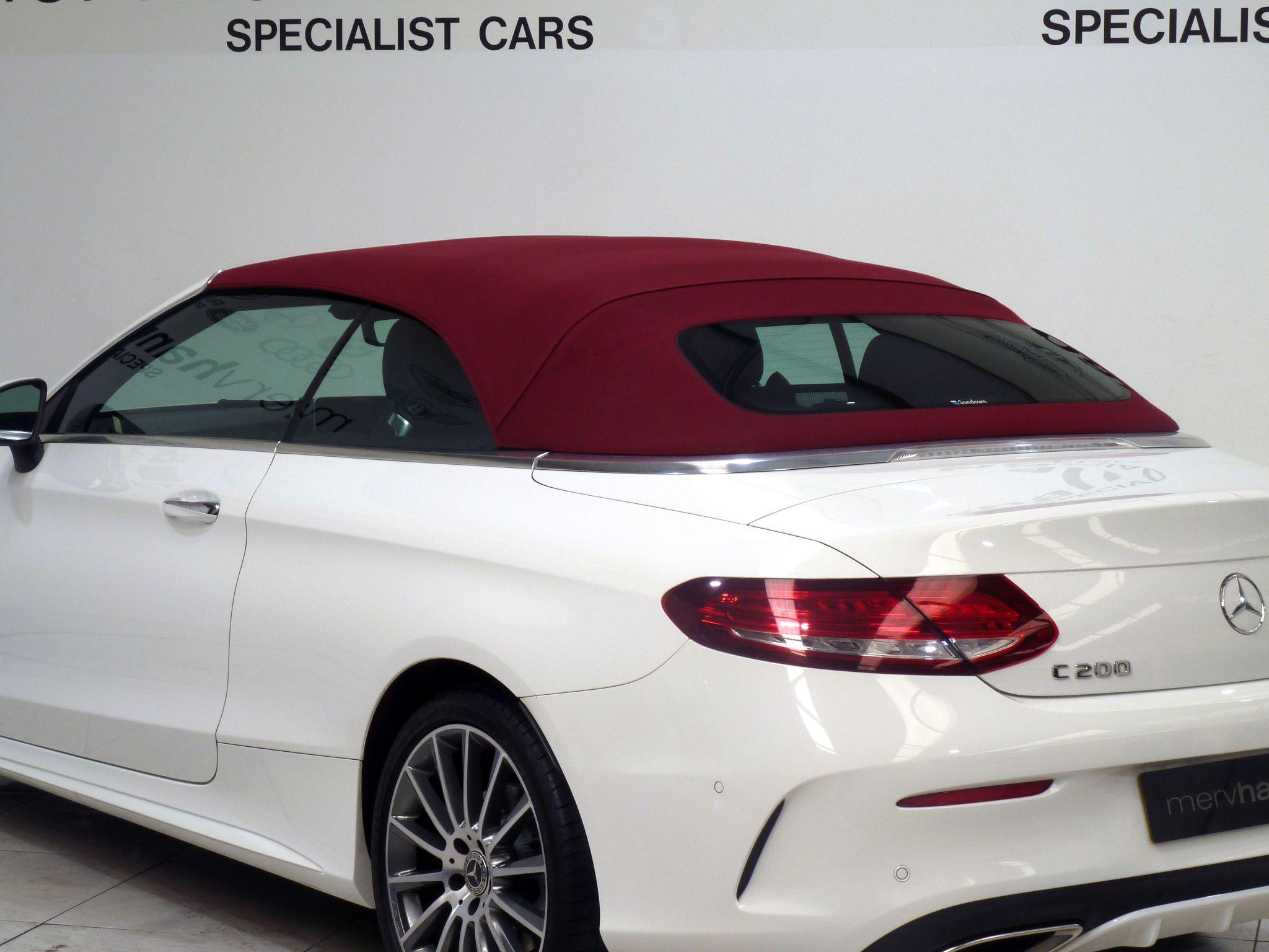 Mercedes-Benz C Class 2.0 C200 AMG Line Cabriolet +   <br/><br/>SAT NAV + RED SOFT TOP